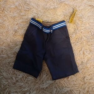 CARTERS GRAY BELTED WAIST SHORTS- BOYS SIZE 4 NWT